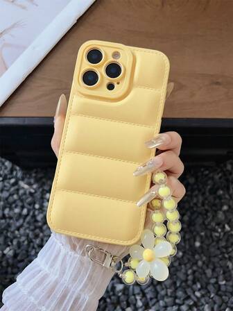 1 st. sött mobiltelefonskal med bröddesign och snodd, kompatibelt med Samsung Galaxy S25, S24, S24 Plus/S24+, S24 Ultra, S24 FE, S20, S21, S22, S23 och 11/11 Pro/11 Pro Max, 12/12 Pro/12 Pro Max, 13/13 Pro/13 Pro Max, 14/14 Pro/14 Pro Max, 15/15 Pro/15 Pro Max, 16/16 Pro