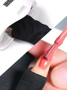 UV-Resistant Gel Manicure Gloves Professional Protective Gloves For Nail Art, Elastic Fingerless Gloves For Home And Outdoor Use,Nail Supplies,Nail Tools,Nail Art Tools,Back To School,Nails,Nail Tools For Press On Nails - màu đen - Xem 3