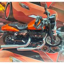 Moto Motocicleta Miniatura de Ferro de Brinquedo Crianças e Colecionadores Com Som, Luz e Fricção