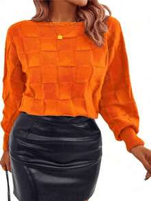 Women Sweaters - Orange - View 1