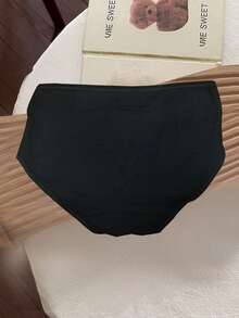 6pcs Women's Cotton Panties, Girls' Solid Color Comfortable Seamless Hipster Briefs