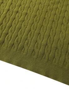 优雅女士针织毛衣，时尚休闲法式风格加厚宽松套头衫，适合圣诞节和新年，秋冬季圆领套头衫，时尚女式上衣 - 墨綠色 - 查看 10