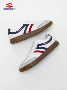 HOBIBEAR 赤足鞋，加宽舒适，北欧健走鞋，女童款，柔软橡胶鞋底，德国青少年训练鞋，户外徒步鞋 - 藍白色 - 查看 2