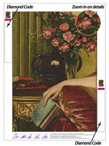 | 5D DIY 钻石画 | 复古贵族生活风钻石画套装。细致逼真的油画风格，描绘日常场景。高清艺术钻石，手工装饰画，水钻全套马赛克工艺品，DIY 技巧和专注力练习。 - 彩色 - 查看 2