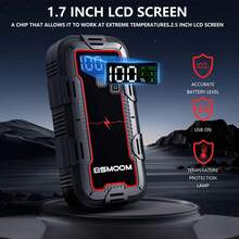 26800mAh Digital Display Car Battery Jump Starter With 12V And USB, Universal, Up To 8L Gasoline, Compatible With All Cars, Portable Power Bank, Fast Charging, Large Screen, And Lighting - B03 - View 6