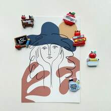 5/10 buc - Mini birou, magnet de frigider cu formă de carte, decor drăguț pentru casă, decorare cameră, birou, dulap, magnet pentru mașina de spălat vase, cadou