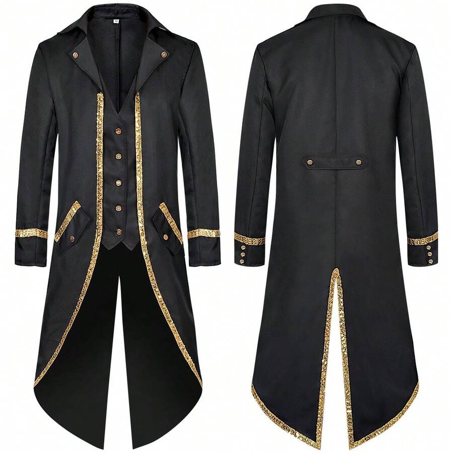 Men Cosplay Clothing - Black - View 1