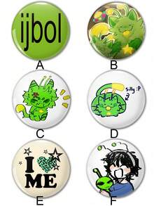 趣味图案徽章胸针，女士徽章，别针胸针，包包吊坠，时尚配饰，送给朋友、家人、老师和同学的有趣礼物 - 彩色 - 查看 4