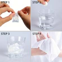 100 Pieces Portable Compressed Towels - Compact Coin Towels For Camping, Hiking, And Home Grooming | Ideal For Small Business Owners/Retailers | Easy-To-Carry Clear Bag, Camping Accessories - Không có mẫu - Xem 3