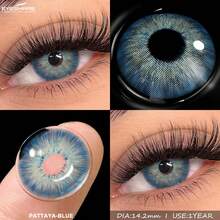 EYESHARE Colored Contact Lenses 2pcs For Eyes PATTAYA Brown Colored Lens Natural Gray Eyes Contact Yearly Blue Beauty Makeup Eyes Lens - 藍色 - 查看 7