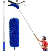 2/3/4/6pcs Microfiber Duster Set, Extendable Feather Duster Handle, Reusable Flexible Cleaning Duster, Lightweight And Washable, Suitable For Ceiling Fan, Car - Multicolor - View 19