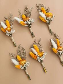 12 Pcs Mini Dried Flower Bouquet, Fall Decor Homeand And Room Decor , Bridesmaid Proposal Flower Girl Gift Box,Boho Wedding Table Centerpieces,Small Dry Pampas Grass For Vase Decor, Tiny Dried Flowers For Birthday Cake Decor