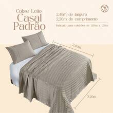 200 Thread Count Double Bedspread 3 Pieces Embroidered With Nobless Lace - 杏仁 - 查看 2
