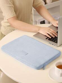 Cute Macaron Color Corduroy Laptop Bag For Girls, Soft Padded Notebook Sleeve Case, 13/14 Inches 15/15.6 Inches Portable Computer Pouch Laptop Case Laptop Bag For Ladies Suitable For School, Office, And Commuting Back To School Stuff Bag Autumn University Essentials Laptop Bag For Women Mac Book Case Laptop Sleeve