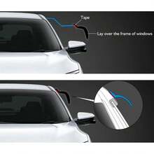 2012 - 2015  Civic Sedan Side Window Deflectors - Effective Rain & Sun Protection, Ventilation And Shading, Durable And Reliable - Black - View 6