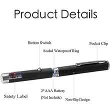 Caneta Laser Pointer Verde 5000MW Profissional 5 Pontas - Verde - Visão 5