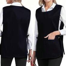 半件套男女通用围裙，带两个口袋，家居清洁无袖围裙，厨房，浴室，家居，家居用品 - 彩色 - 查看 3