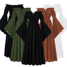 Cosplay Clothing - 241114 Renaissance Women's Dress Style 2 Black - View 2