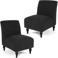 无扶手椅套，大号无扶手拖鞋椅套，可拉伸通用薄面料客厅椅套家具保护套可拆卸可洗适用于家庭酒店客厅，1/2 件套无扶手椅套，可拉伸拖鞋椅套超大可洗家具保护套椅套适用于客厅餐厅酒店 - 彩色 - 查看 4