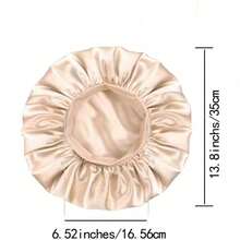 1PCS Silk Bonnet For Sleeping Women Curly Hair Bonnets With Tie Band Double Layer Reversible Sleep Bonnet Silk Hair Wrap Sleep Cap(BLACK)