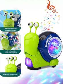 Crawling Snail Baby Toy With Music, Lights And Interactive Sounds, Suitable For Baby Crawling, Activity And Play. This Crawling Snail Toy Is A Must-Have Bath Toy For Babies And An Ideal Christmas Gift. It Is An Educational Crawling Toy With Lights And Music, Suitable For Autistic Children, Toddlers And Infants, Also An Ideal Sensory Toy And Indoor Climbing Toy. - Multicolor - View 12