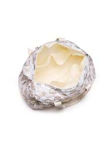 熊印花毛绒波士顿手提包 - 多功能大容量尿布和婴儿必需品收纳手提包，配有肩带，适合婴儿到青少年和成人 - 彩虹 - 查看 7