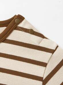 mini bala 儿童长袖T恤柔软透气耐穿舒适秋季日常上衣 - 咖色調 - 查看 6