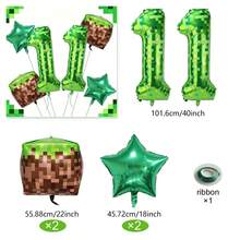 1 Set mit 40 Zoll grünen Zahlenballons 0-9, moderne Pixel-Stil grüne Folienballons, Pixel-Würfel Aluminiumfolienballons geeignet für grüne Geburtstagballons, Pixel-Welt-Spiel-Thema Geburtstagsdekoration, Spiel-Thema Geburtstagsdekoration, geschlechtsneutrale Geburtstagsdekoration, Abschlussfeier, Jahrestag, Feier, Familientreffen, Feiertagsdekoration, Wald-Thema Geburtstag, Themen-Geburtstag, Fotorequisiten. - Verschiedenfarbig - Übersicht 26