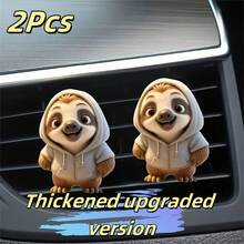 3pcs Cute Cat Car Ventilation Air Freshener Clip - Creative Hoodie Cat, Milk Tea Cat, Bell Cat Designs, 2D Acrylic Car Ventilation Decoration Clip, Comes With Aromatherapy Sheet, Deodorization + Random Scents, Car Air Freshener, Car Interior Decoration, Perfect Gift For Family And Friends
