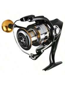 1pc Fishing Reel, Freshwater Fishing Reels, Ultra Smooth Powerful Saltwater Spinning Reel, 5.2:1 Gear Ratio Waterproof And Rustproof Large Db Spinning Reel - Black - View 3