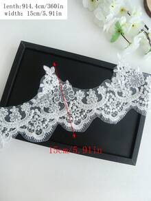 New Multicolor Selectable Car Bone Embroidered Crystal Piece Lace Edging Fabric, Glass Yarn Material, DIY Clothing, Textile Home Decor Supplies - Length:91.44cm/Width:14cm - Multicolor - View 25