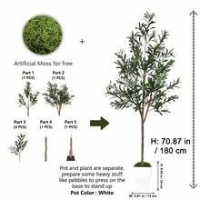1 peça 160-180 cm planta de oliveira artificial ornamento interno e externo planta falsa para casa jardim festa de casamento decoração de sala de estar, para decoração de festival de ação de graças de Natal