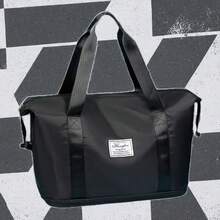 High-Value Large-Capacity Multi-Functional Sports Fitness Bag With Expandable Delivery Short-Distance Travel Bag Stylish And Beautiful Simple And Generous - 黑色 - 查看 1