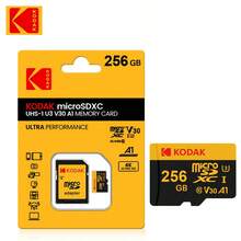 Kodak Micro SD Card U3 V30 Class10 32GB/64GB/128GB/256GB/512GB High-speed Memory Card with Card Adapter for Camera DSLR Surveillance Car Smartphone