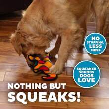 Outward Hound Durablez Stuffing-Free Squeaky Interactive Dog Toy, Tough Plush, Snake, Blue, XL - Màu sắc - Xem 4