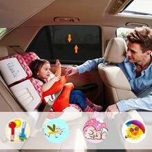 ANNA TOSANI 2 Pack Parasol de Coche, Parasol para Protección Coche, Doble Tejido paraáxima Protección Rayos UVA y Anti-Mosquitos - 1 - Ver 6