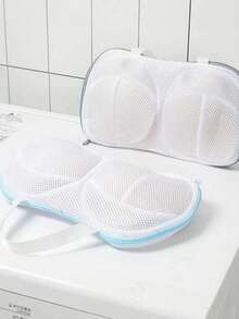 1 حقيبة غسيل حمالة صدر مع مقبض، مريحة للتعليق والتجفيف، حقيبة تخزين حمالة صدر مقاومة للغبار ومانعة للتشوه