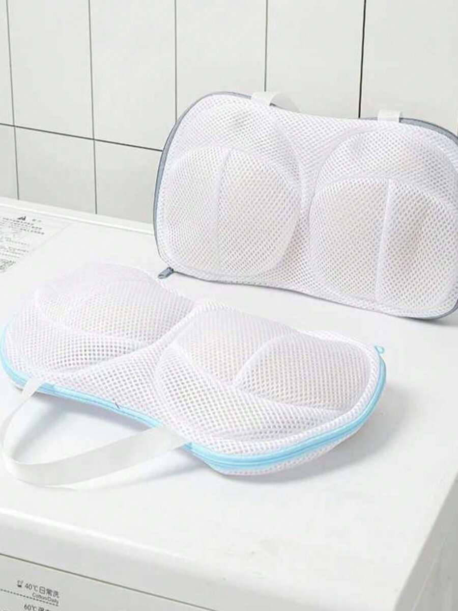 1 حقيبة غسيل حمالة صدر مع مقبض، مريحة للتعليق والتجفيف، حقيبة تخزين حمالة صدر مقاومة للغبار ومانعة للتشوه