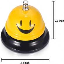 EMDMAK Call Bell, Service Bell For The Porter Kitchen Restaurant Bar Classic Concierge Hotel (335 Inch Diameter) (Yellow)