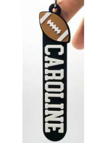 3D Printed Plastic Personalized Tennis Keychain/Keyring/Bag Tag/Name Tag