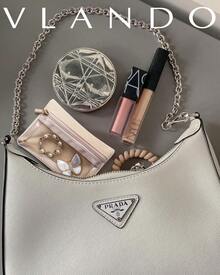 1/Travel Jewelry Bag, Transparent Zipper Pocket, Necklace. Bracelet. Earrings. Earrings. Watch Storage Bag, Jewelry Storage Bag Travel Women's Storage Box Girl Gift - 杏色 - 查看 2