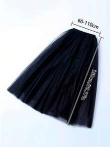 1 件女式高腰长款薄纱裙，有湖蓝色、粉色、橄榄绿、蓝灰色、黑色、白色、红色、香槟色可选，蓬松分层芭蕾舞裙，4 层网眼 + 1 层衬里，无骨，公主裙，适合派对、舞台表演、夏季网眼连衣裙、角色扮演装饰裙秋季女士服装 - 多色 - 查看 2