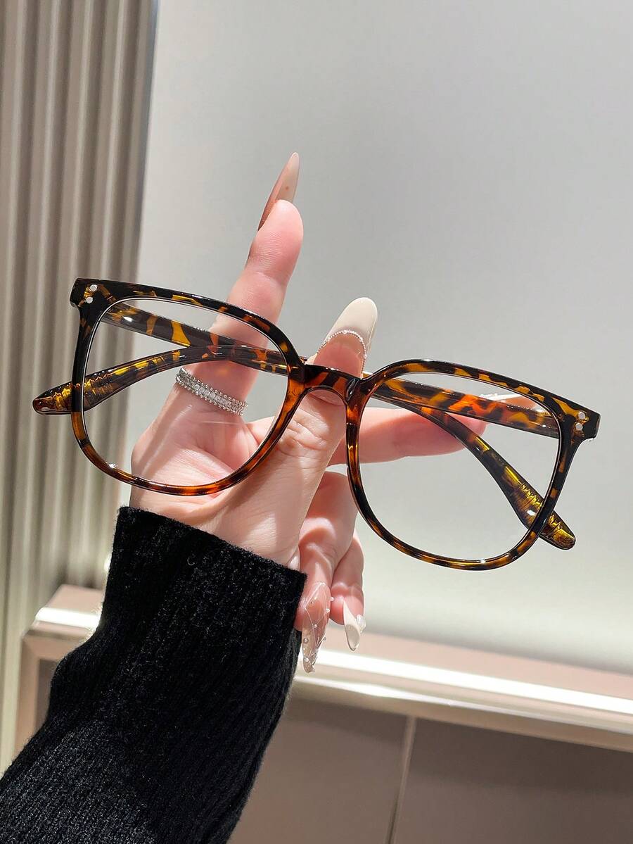 1/3 Pairs Square Full-Frame Non-Prescription Computer Glasses, Fashion Accessory, Suitable For Daily Wear, Parties And Streetwear - Multicolor - View 1