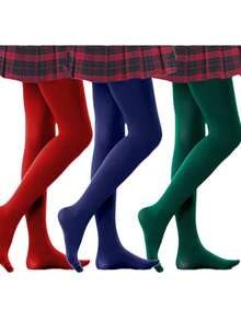 2-12 Years Girls Ballet Dance Tights, Solid Color Fashion Pantyhose Dance Leggings - Multicolor - View 9