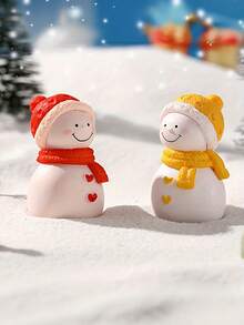 2 Stücke Weihnachtsmann-Paar Figuren Set, romantische Feiertags-Tischdekoration, ideal für saisonale Präsentation, Schreibtisch, Armaturenbrett, Musikbox Zubehör, aus strapazierfähigem Material gefertigt - perfekt für Weihnachtsdekoration ohne Strom