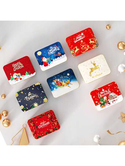 Caixas de presente de Natal, Caixas de presente de Papai Noel, Caixas de presente de doces de boneco de neve de Natal, Caixas de lata de frutas auspiciosas, Caixas de presente de doces, Caixas de presente de lembranças decorativas, Decorações de Natal, Pijamas de Natal, Presentes de Natal, Decoração de Natal