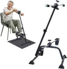 Politesse & Romance Pedales para Rehabilitación, Bicicleta Estatica Dual para Fisioterapia y Rehabilitacion Ejercicio en Casa - Ejercitador de piernas - Regalo para Adulto Mayor - Negro - Ver 1