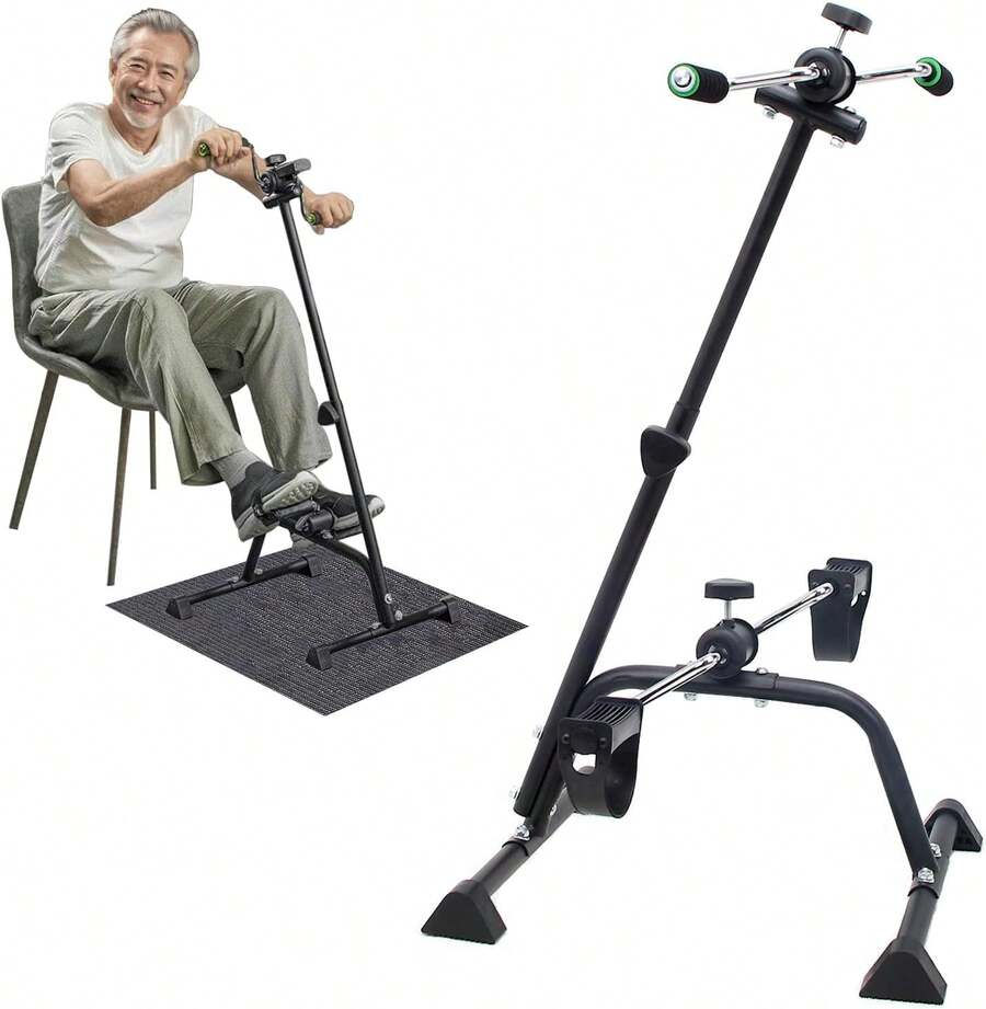 Politesse & Romance Pedales para Rehabilitación, Bicicleta Estatica Dual para Fisioterapia y Rehabilitacion Ejercicio en Casa - Ejercitador de piernas - Regalo para Adulto Mayor - Negro - Ver 1