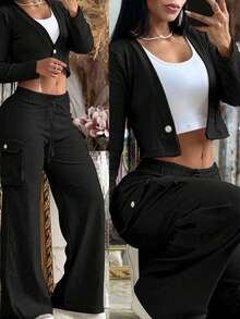 1 pieza Pantalones cortos deportivos de verano de unicolor, de cintura alta, sin costuras, con diseño de levantamiento de cadera y alto impacto, elásticos, para fitness, running, ciclismo, boxeo, con tela delgada, suave, de secado rápido y transpirable