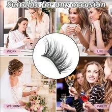 10 paia di ciglia finte corte e naturali, effetto occhio di gatto, 3/4 di lunghezza, ciglia finte piccole e naturali, aspetto simile a estensioni, ciglia finte in stile mink